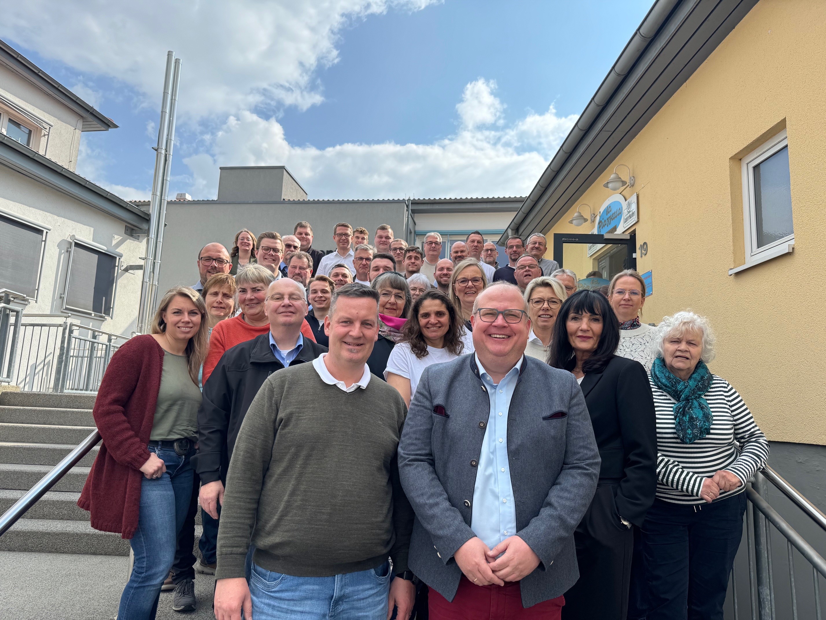 Schulten bei der KPV der CDU nach der Kommunalwahl Gemeindevertreter und Stadtverordnete: Kreisvorsitzender Dietmar Krist (vorne links) und Landesvorsitzender Stephan Paule (vorne rechts)